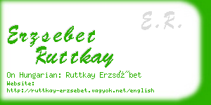 erzsebet ruttkay business card